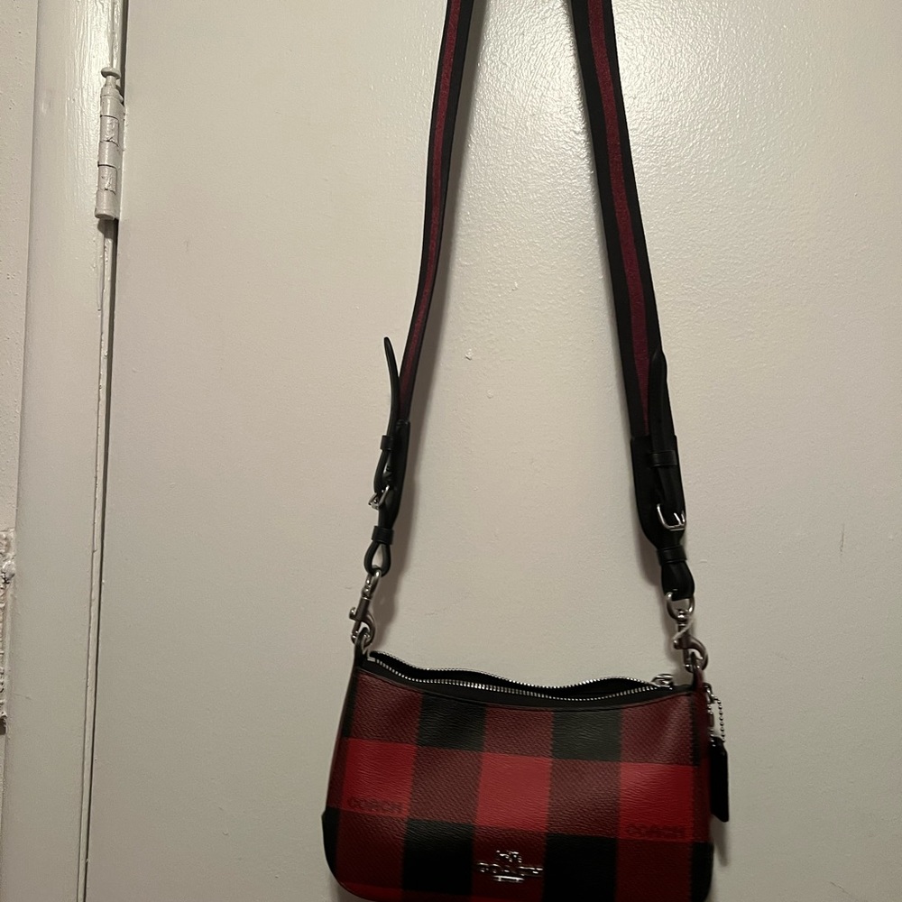 Coach Buffalo Check Baguette